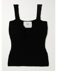 arch4 - Jodie Knotted Cable-Knit Silk And Organic Cashmere-Blend Top - Lyst