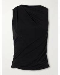 Rick Owens - Luna Draped Crepe-Jersey Tank - Lyst