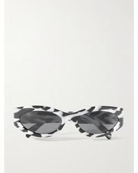 Celine - Monochroms Cat-Eye Zebra-Print Acetate Sunglasses - Lyst