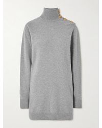 Balmain - Mini-Robe En Cachemire Et Laine Vierge Mélangés À Ornements - Lyst