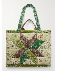 Call it By Your Name - Cabas Maxi Embroidered Quilted Patchwork Printed Cotton Tote - Lyst