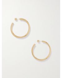 Jennifer Fisher - Baby Lilly-Plated Hoop Earrings - Lyst