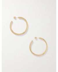 Jennifer Fisher - Baby Lilly-Plated Hoop Earrings - Lyst