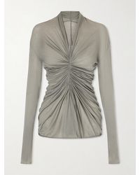 Rick Owens - Oberteil Aus Geripptem Baumwoll-Jersey - Lyst