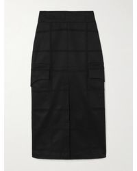 D'Estree - Ines Checko Checked Cotton-Jacquard Midi Skirt - Lyst