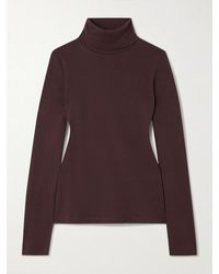Flore Flore - Dinah Ribbed Organic Cotton-Jersey Turtleneck Top - Lyst