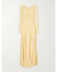 La Ligne - Ruched Jersey Maxi Dress - Lyst