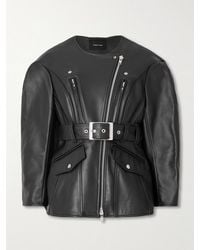 Simone Rocha - Belted Leather Jacket - Lyst