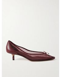 Jacquemus - Tourni Pumps Aus Mesh Mit Lederbesätzen Und Schleife - Lyst