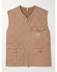 Moncler - Vigny Padded Quilted Linen Vest - Lyst