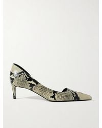KHAITE - Jett Snake-Effect Leather Pumps - Lyst