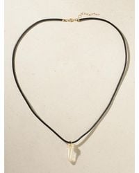 JIA JIA - Jumbo 14-Karat, Quartz, Diamond And Leather Necklace - Lyst