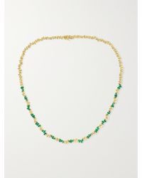 Suzanne Kalan - 18-Karat Emerald Tennis Necklace - Lyst