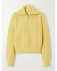 &Daughter - Ribbed Wool Half-Zip Sweater - Lyst