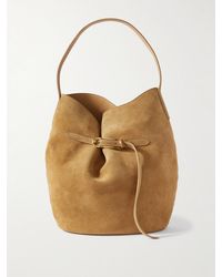 Liffner - Buckled Suede Bucket Bag - Lyst