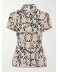 Loewe - Paula's Ibiza Printed Cotton-Blend Terry Shirt - Lyst