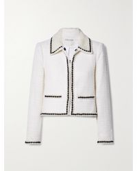 Alice + Olivia - Kidman Cropped Bead-Embellished Tweed Jacket - Lyst