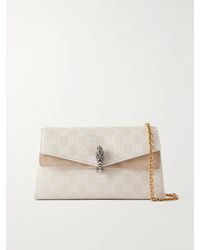 Gucci - Dionysus Leather-Trimmed Canvas-Jacquard Shoulder Bag - Lyst
