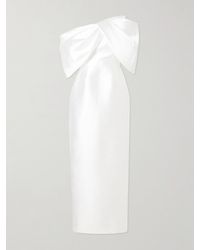 Solace London - Davina Off-The-Shoulder Draped Faille Gown - Lyst
