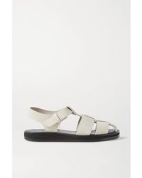 The Row - Fisherman Flat Leather Sandals - Lyst