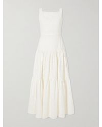 Agua Bendita - Abeja Playa Broderie Anglaise Cotton Maxi Dress - Lyst