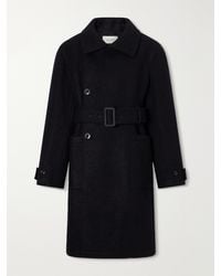 Lemaire - Belted Alpaca And Wool-Blend Felt Coat - Lyst
