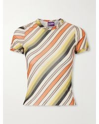 Jean Paul Gaultier - Retro Stripe Printed Mesh Top - Lyst