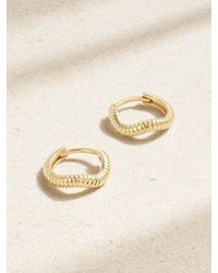 STONE AND STRAND - Freddie 14-Karat Hoop Earrings - Lyst