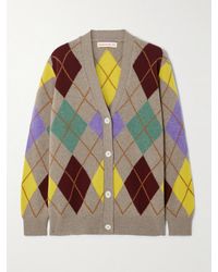 &Daughter - Argyle Wool Cardigan - Lyst
