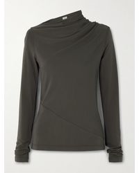 TOTEME - Draped Stretch-Jersey Top - Lyst