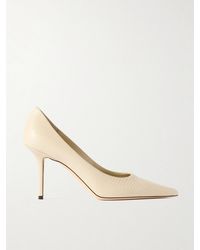 Jimmy Choo - Love 85 Lizard-Effect Leather Point-Toe Pumps - Lyst