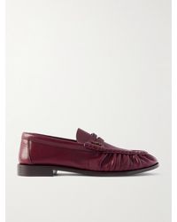 Saint Laurent - Le Loafer Cassandre-Embellished Leather Loafers - Lyst