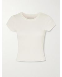Citizens of Humanity - Nello Cropped Ribbed Jersey T-Shirt - Lyst