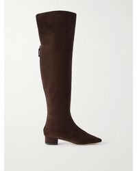 Manolo Blahnik - Gore 30 Suede Over-The-Knee Boots - Lyst