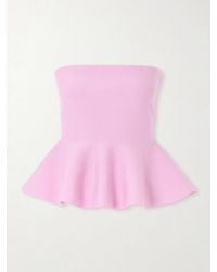 High Sport - Eric Strapless Wool-Blend Peplum Top - Lyst