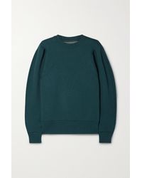 Étoile Isabel Marant Midelia Panelled Cotton-blend Jersey Sweatshirt - Green