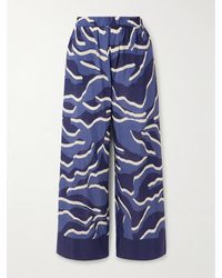Eres - Continent Atoll Hose Aus Bedrucktem Voile Aus Einer Baumwoll-Seidenmischung - Lyst