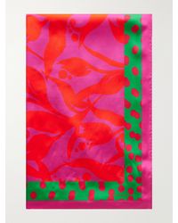 Dries Van Noten - Polka-Dot Printed Twill Scarf - Lyst