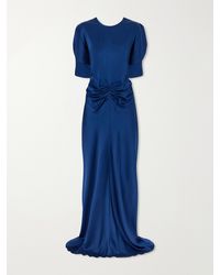 Victoria Beckham - Isabella Ruched Satin Gown - Lyst
