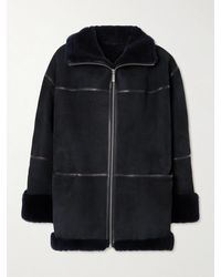 TOTEME - Leather-Trimmed Shearling Jacket - Lyst