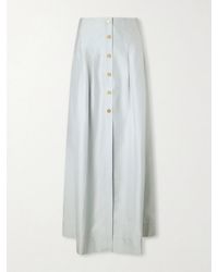 LeKasha - Amou Pleated Silk Maxi Skirt - Lyst