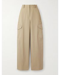 Givenchy - Cotton And Wool-Blend Gabardine Wide-Leg Cargo Pants - Lyst