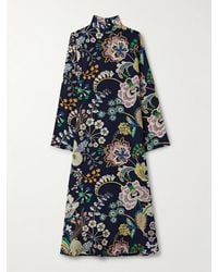 Alix Of Bohemia - Nia Floral-Print Silk Midi Dress - Lyst