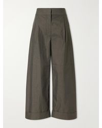 Proenza Schouler - Talla Cotton-Blend Wide-Leg Pants - Lyst