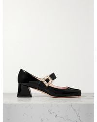 Roger Vivier - Patent Leather Tres Viv Mary Janes 45 - Lyst