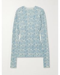 Holzweiler - Elsa Printed Ribbed-Knit Top - Lyst