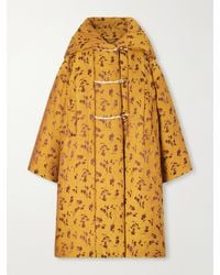Dries Van Noten - Hooded Padded Floral-Jacquard Long Jacket - Lyst