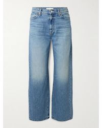 Mother - The Dodger Flood Embroidered Mid-Rise Straight-Leg Jeans - Lyst