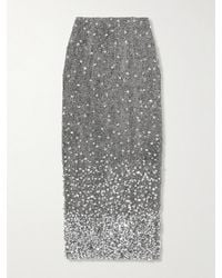 Clio Peppiatt - Midas Embellished Stretch-Tulle Maxi Skirt - Lyst