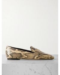 Aeyde - Tom Loafers Aus Leder Mit Schlangeneffekt - Lyst